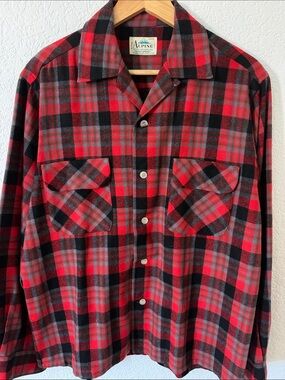 Alpine Red and Black Plaid Button-Down Shirt